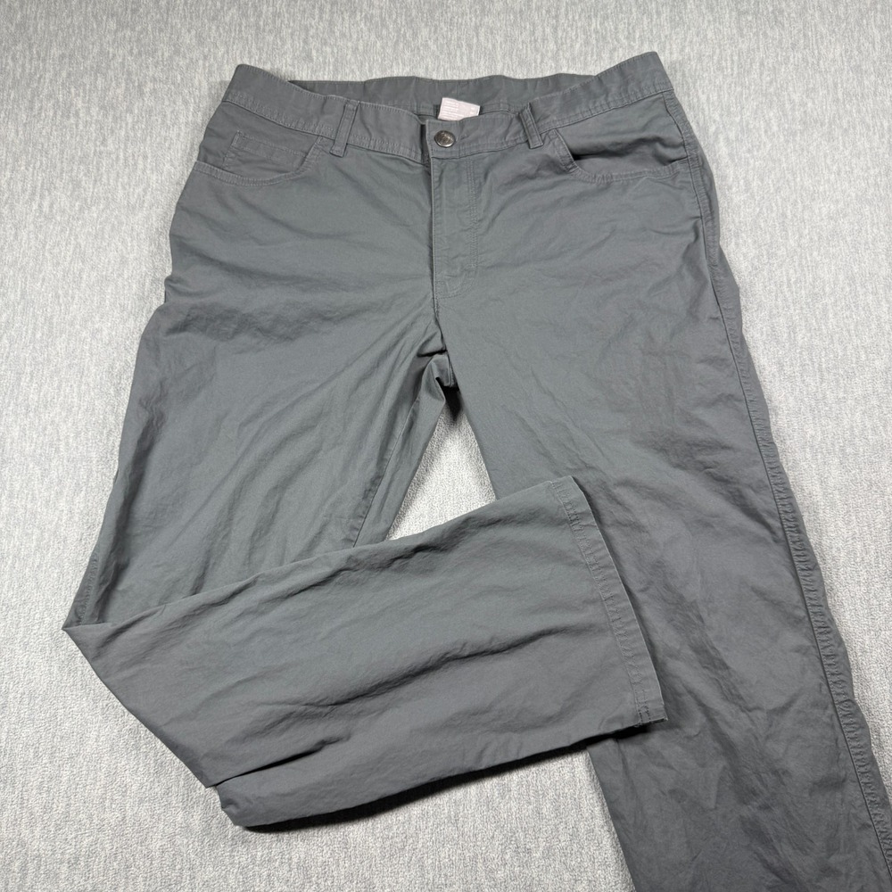 Columbia Pants Mens 36x32 Gray Straight Leg Outdoor Hiking Trail Utility AM0449